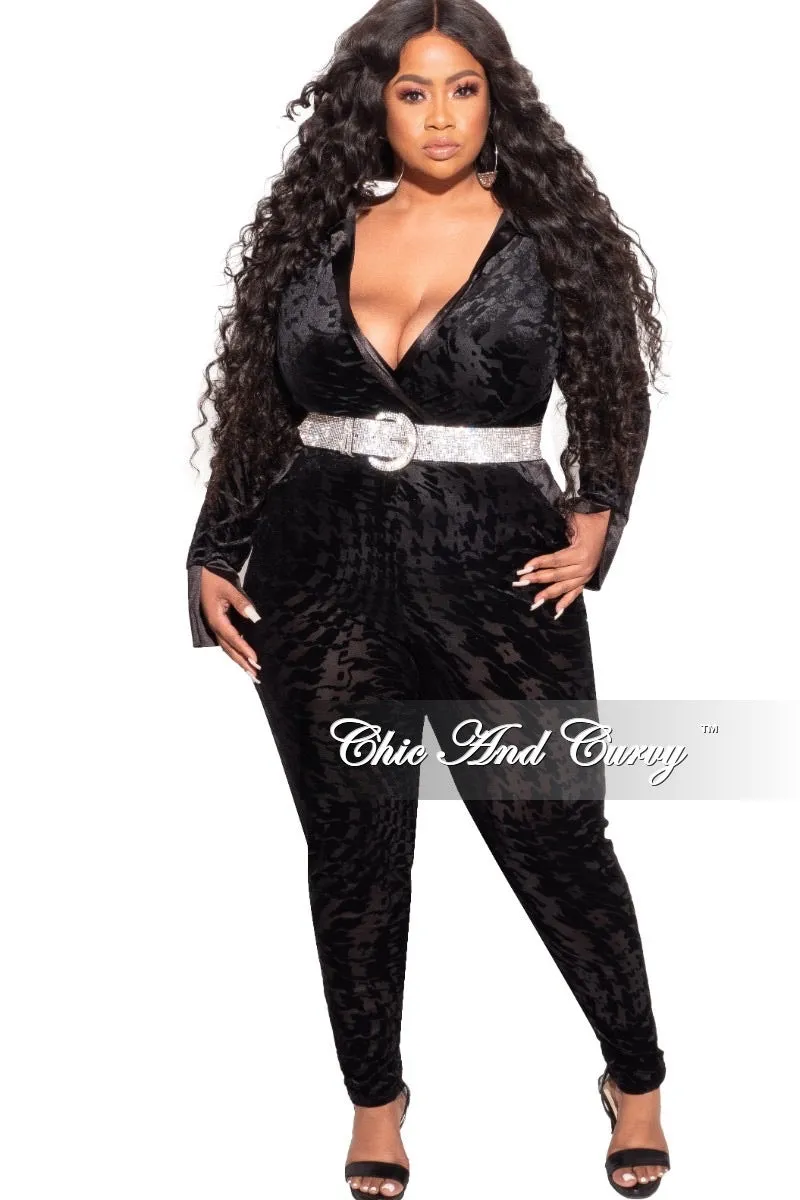 Active Fit Final Sale Plus Size 2-Piece Sheer Pant Set in Black Houndstooth
