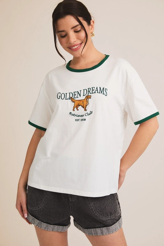 'GOLDEN DREAMS' T-SHIRT S-3XL Quick Access Slit