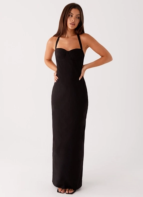 MoistureWickingTechnology Art-Gallery Cheryl Maxi Dress - Black