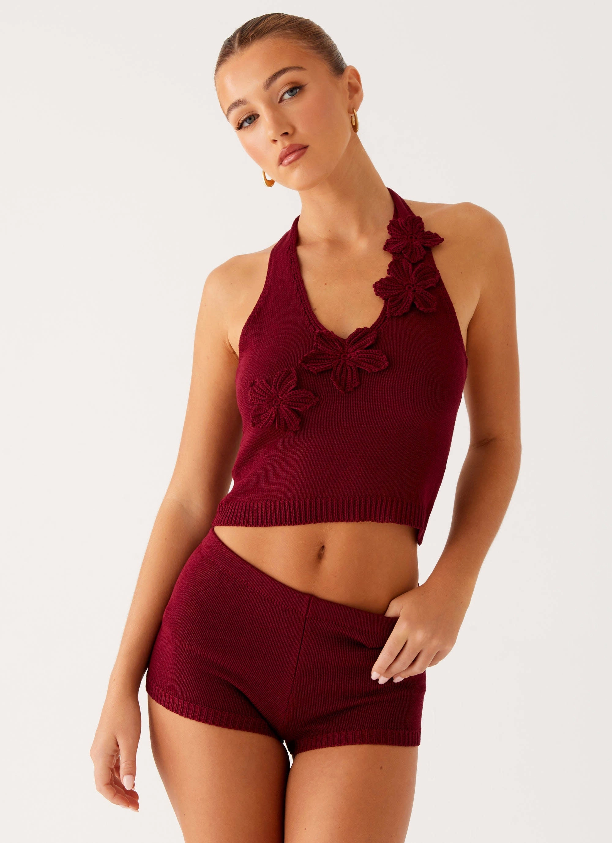 Seaside Holiday hypoallergenic material Miffy Mini Shorts - Maroon