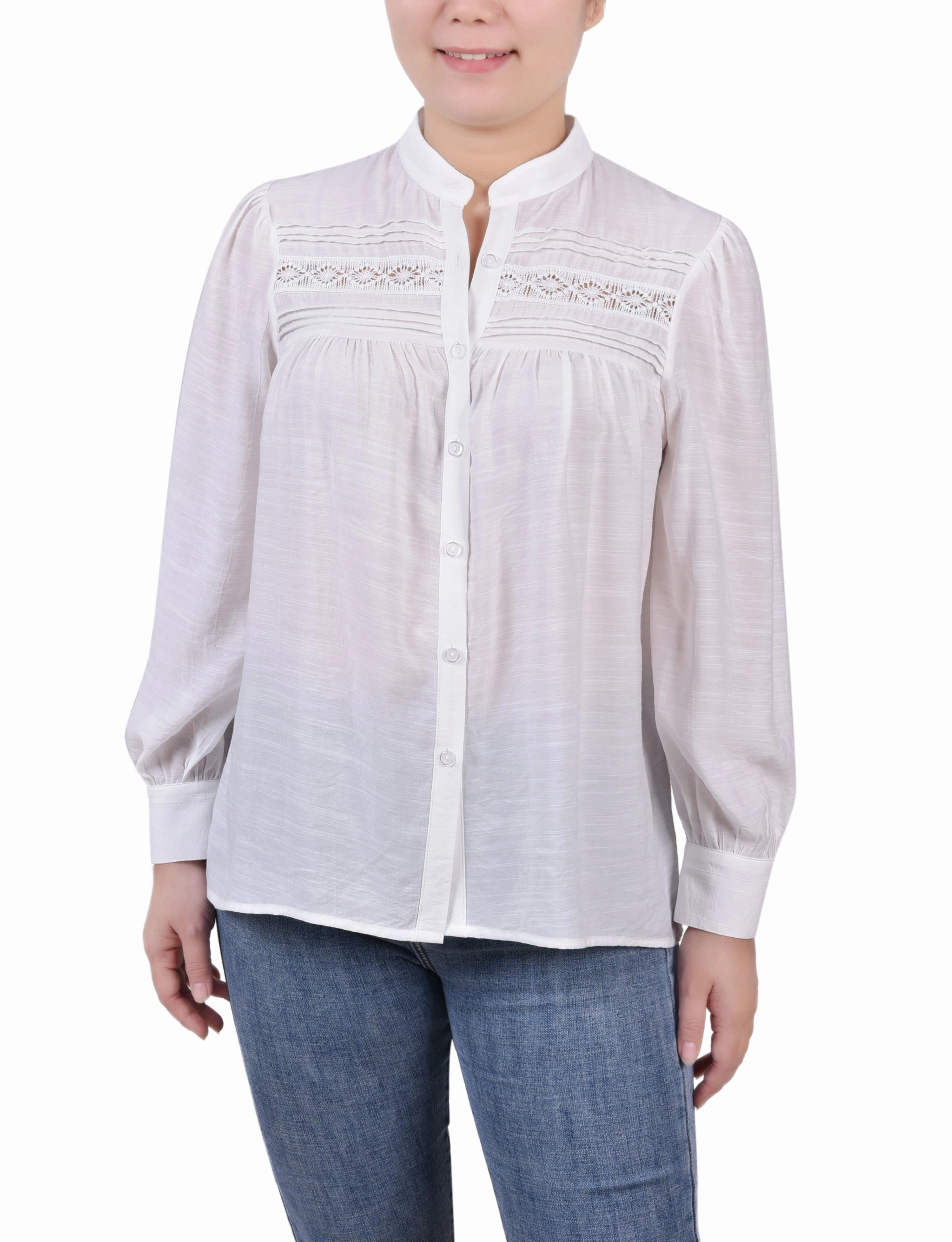 Sporty Sweatshirt Long Sleeve Crochet Blouse