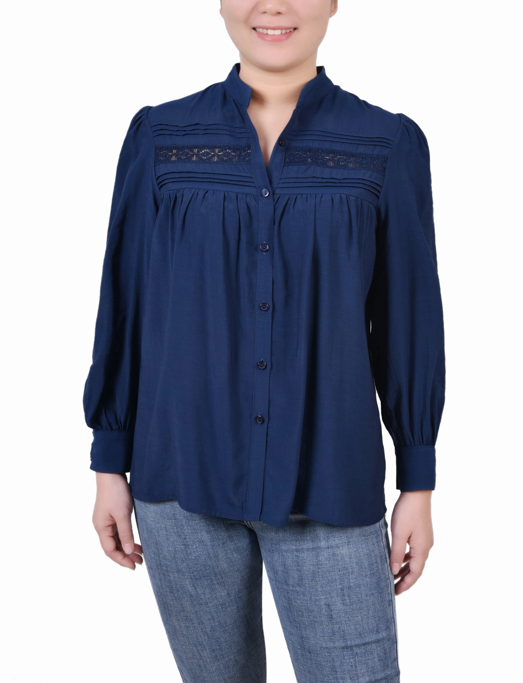 Long Sleeve Crochet Blouse Thermal Insulation Tech