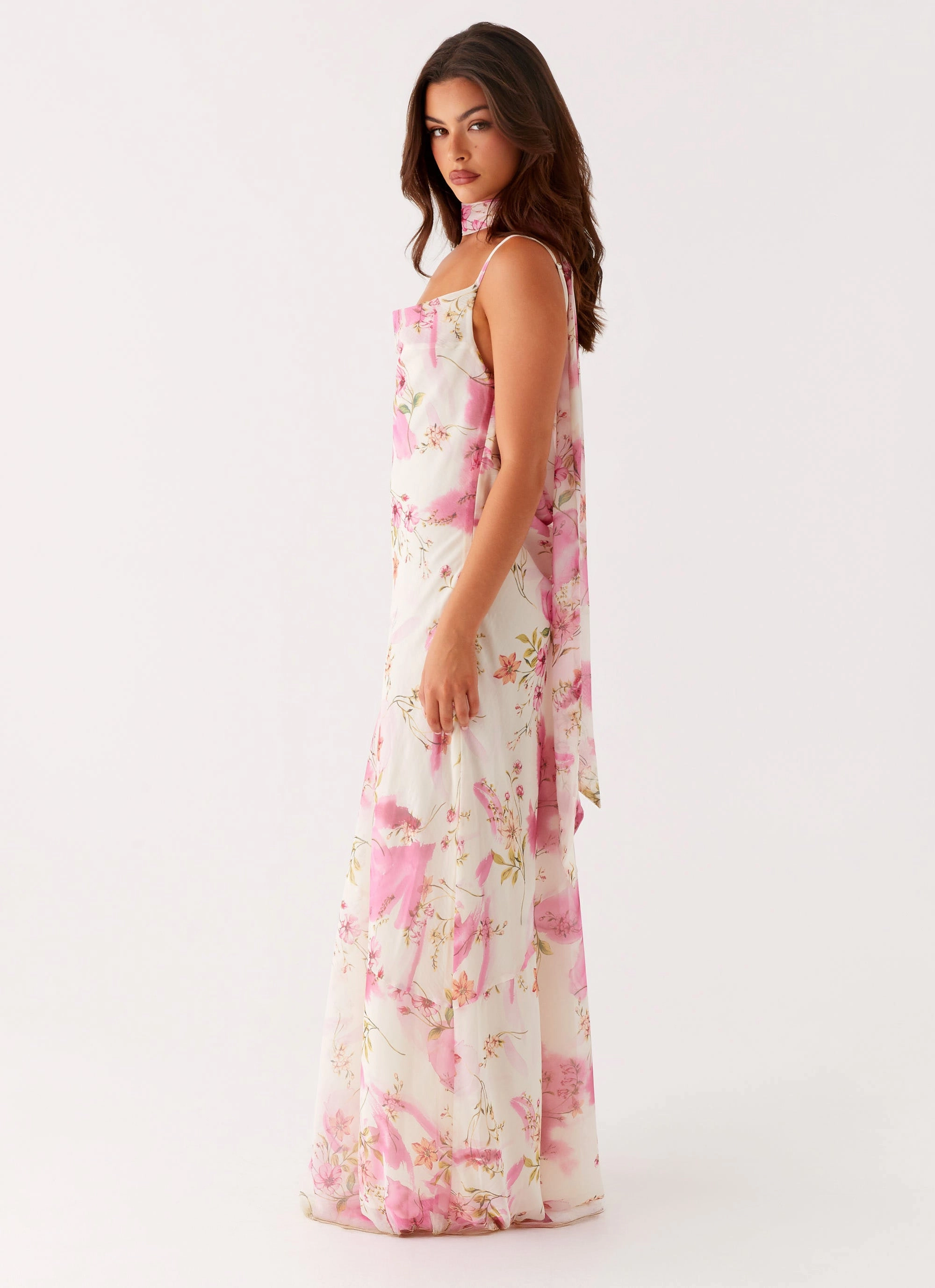 Timeless Fashion Fashion Fit Spencer Maxi Dress - Ivory Floral Print