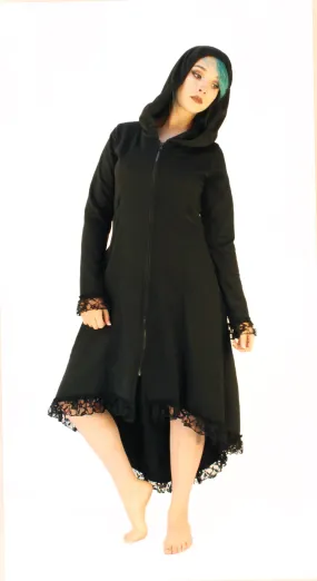 Cozy Texture Quick Release Buckle Galactic Lace Coat