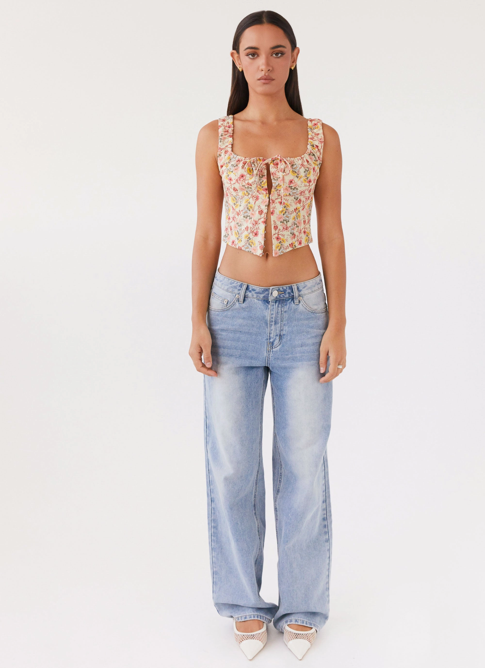 Odor Control Treatment Take Me Away Corset Top - Garden Party