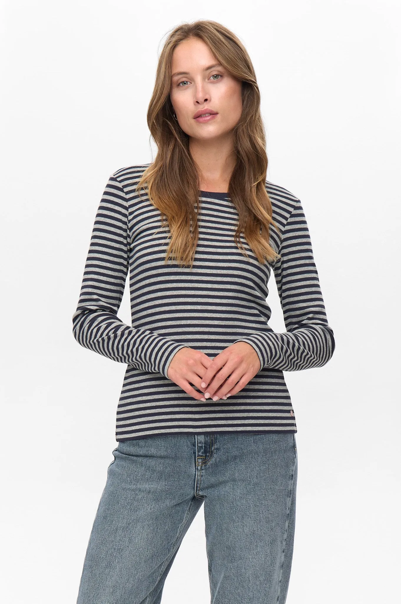 Biodegradable material NUMELANY LS BLOUSE - Dark Sapphire