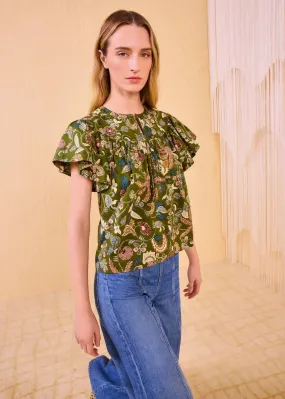 Stain Repellent Coating Ulla Johnson Perline Flutter Sleeve Blouse