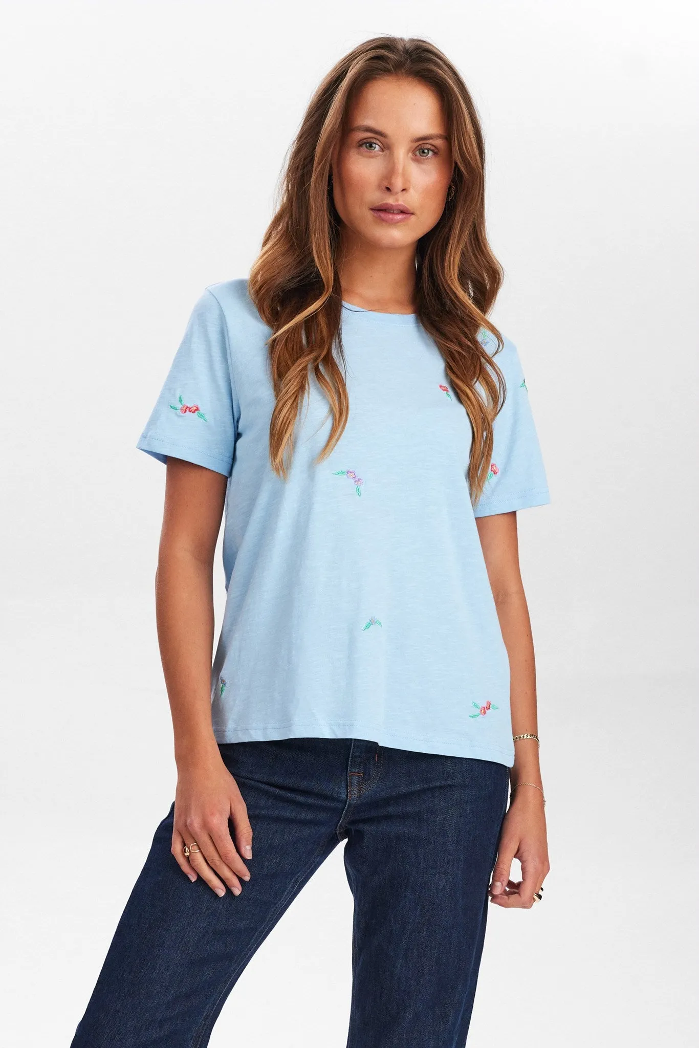 NUSUIS T-SHIRT - GOTS - Cerulean Non Chafing Side Seams