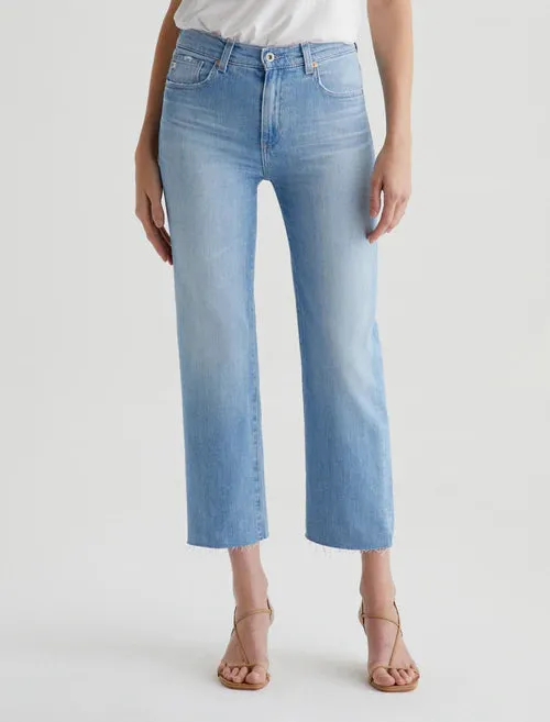 Heavyweight Denim AG Brinley Mid Rise Straight Leg Crop Jeans - Dana Point