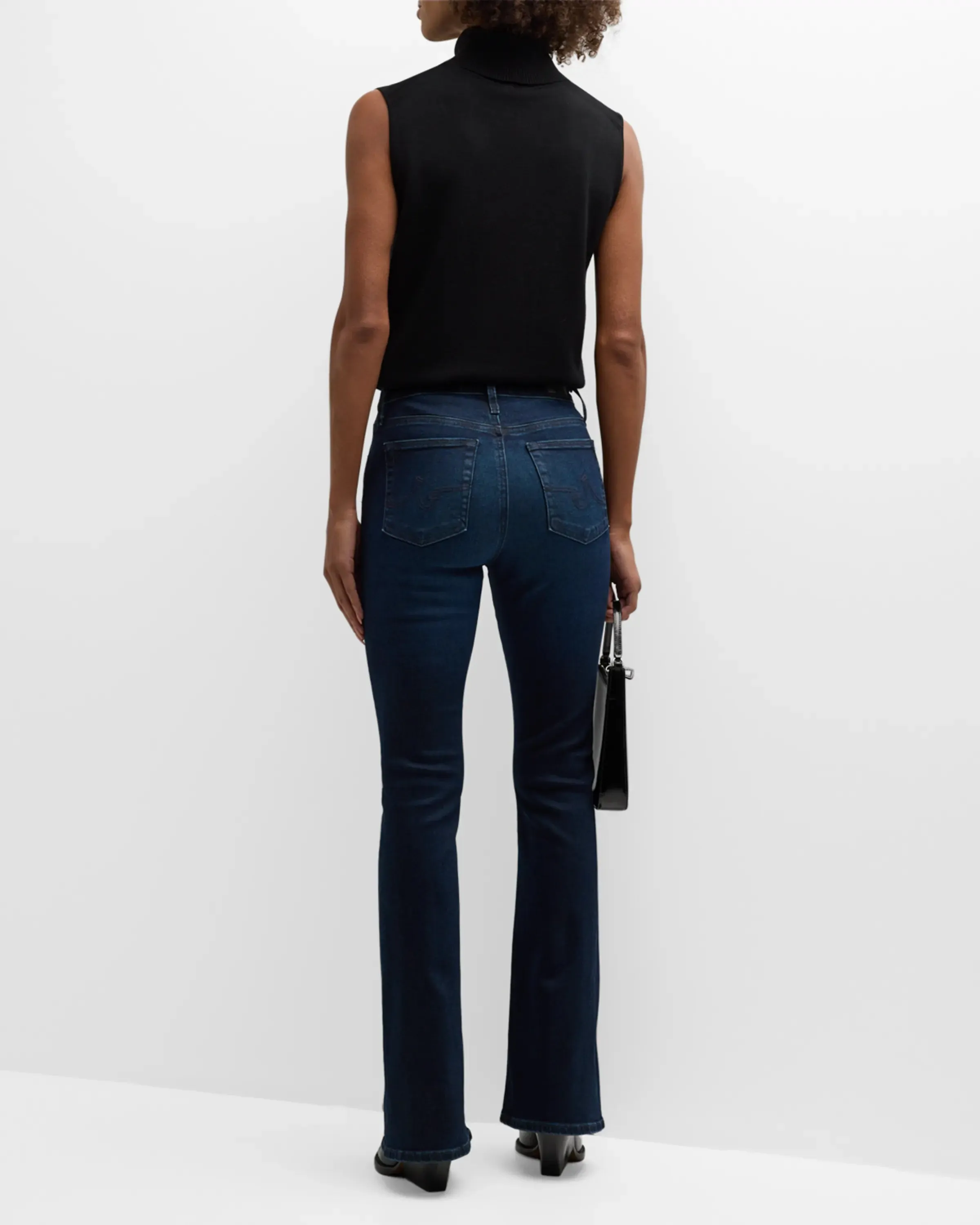 Night Out Parent Style Earthy Modern Minimalist Office Wear AG Farrah Boot - Modern Indigo