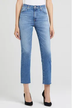 Reinforced Belt Loops AG Isabelle High Rise Straight Crop-20 Year Duplicity