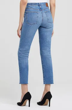 AG Isabelle High Rise Straight Crop-20 Year Duplicity Textured Loose Luxury