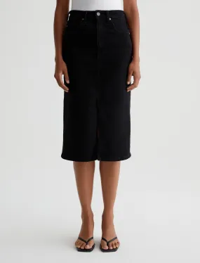 Adjustable drawstring Sleek Cut AG Jeans High-Waisted Midi Tefi Skirt
