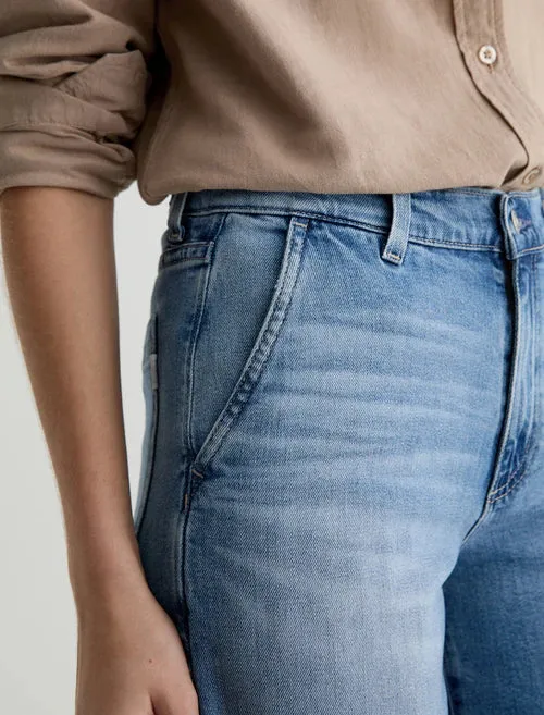 Lifestyle Choice Everyday Fashion AG Stella Wide Leg Plazzo Jeans - Abyss