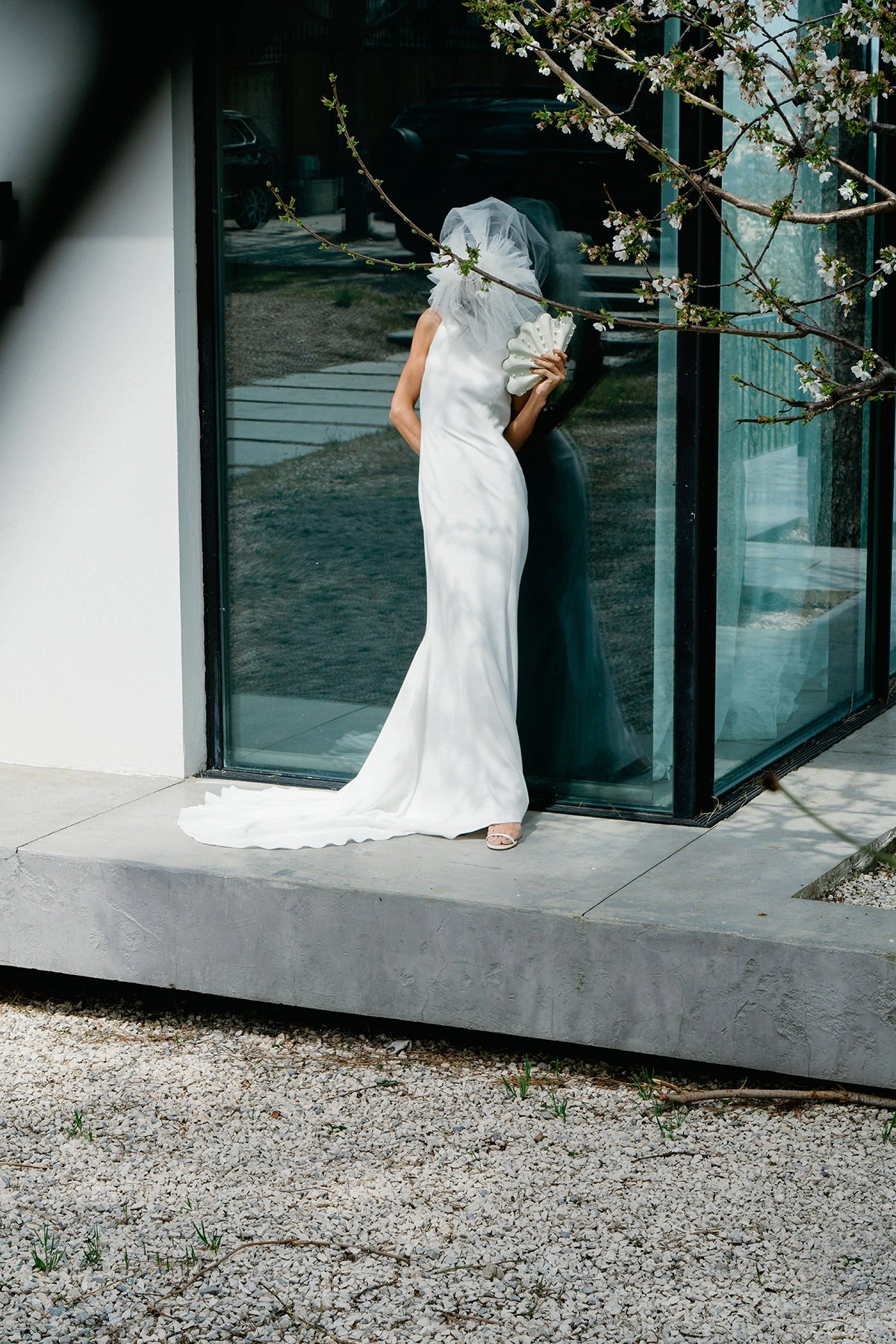 Alana Dress Sleek Drape Jewel Accent