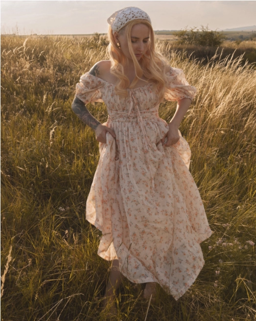 Quick Fit Design Comfy Design Alice 19 | Floral linen dress