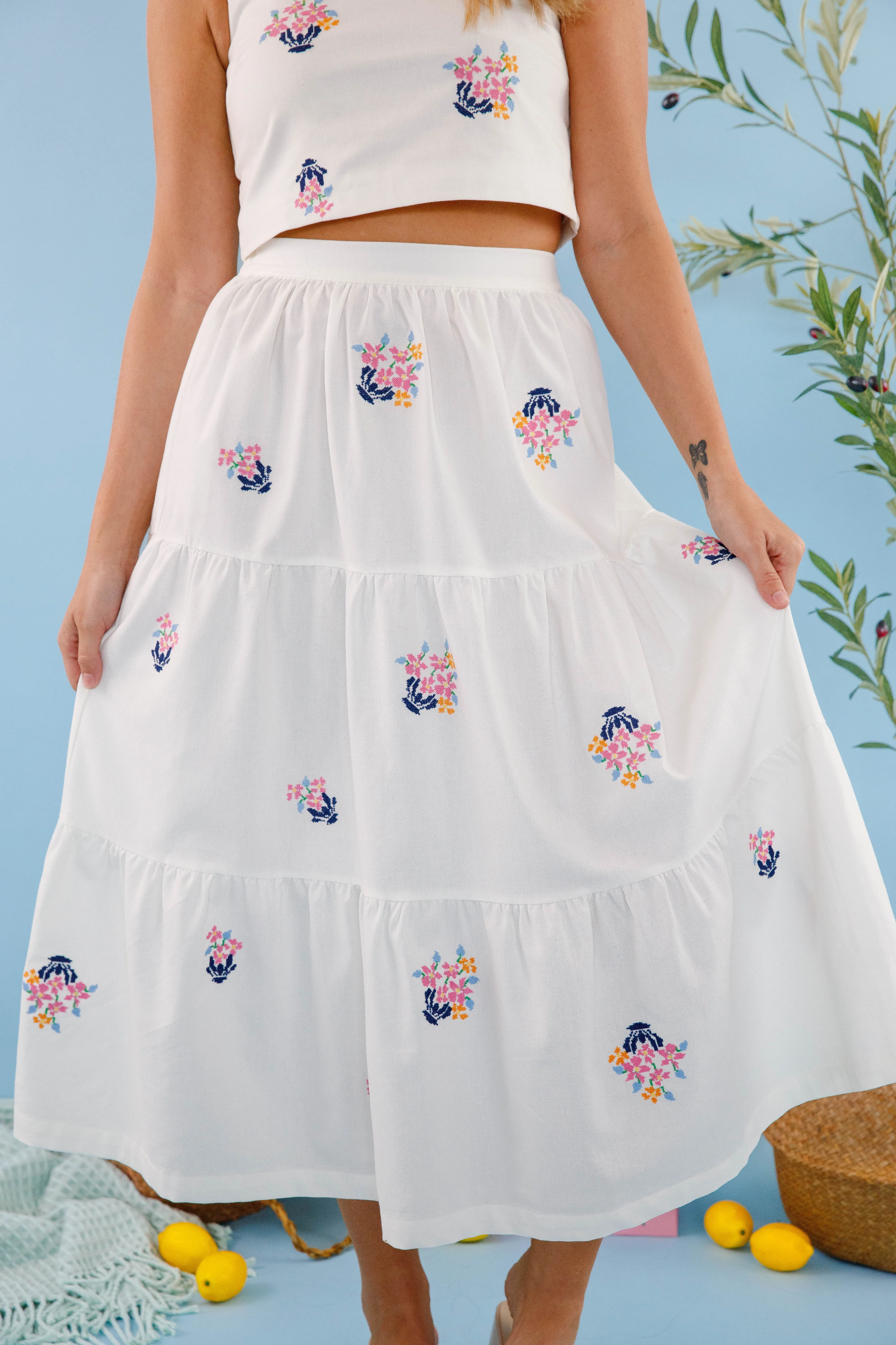 No Ride Up ReinforcedSeams All My Problems Solved Midi Skirt