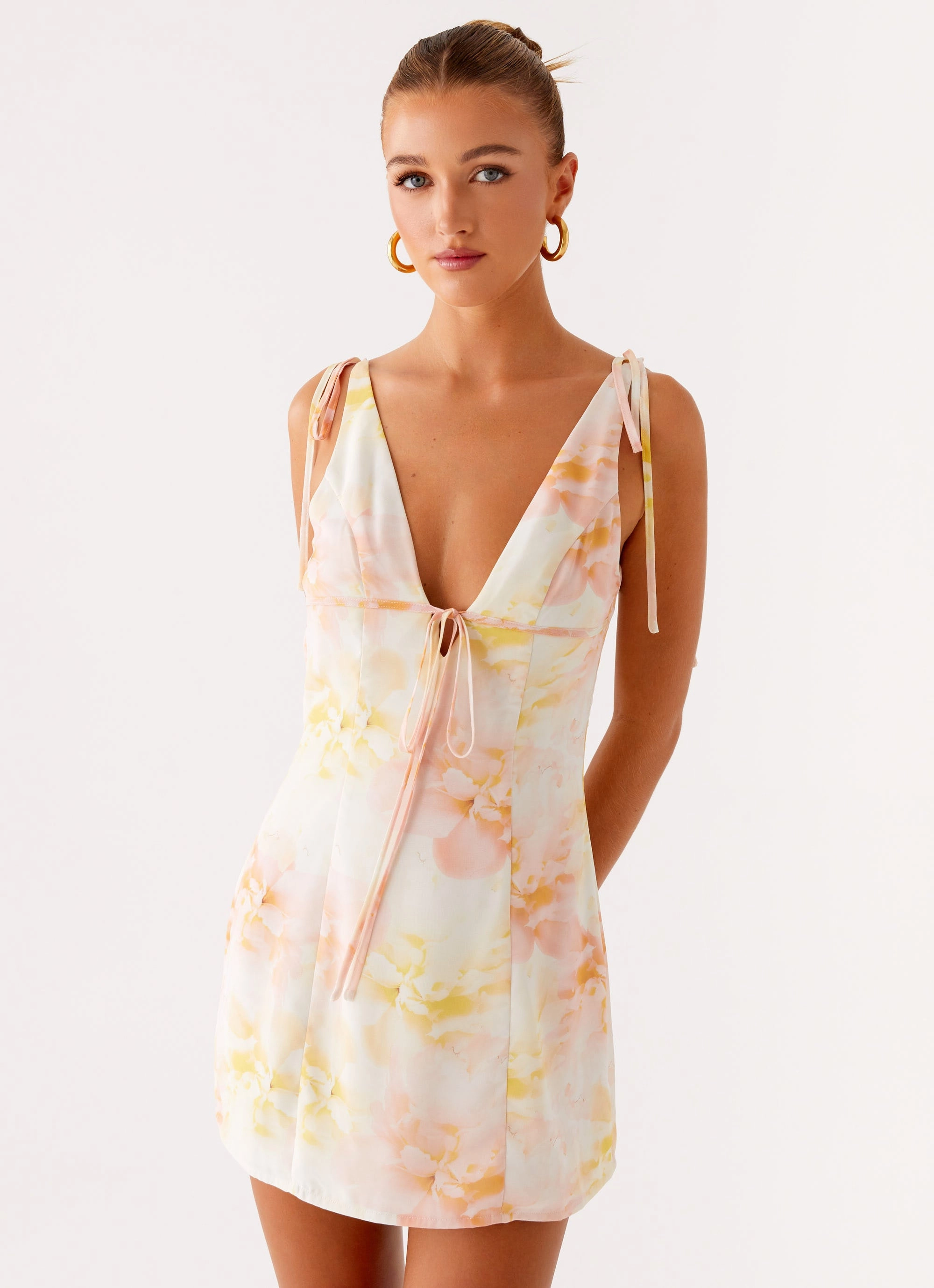 Fashionable Comfort Wear Alden Mini Dress - Floral Print