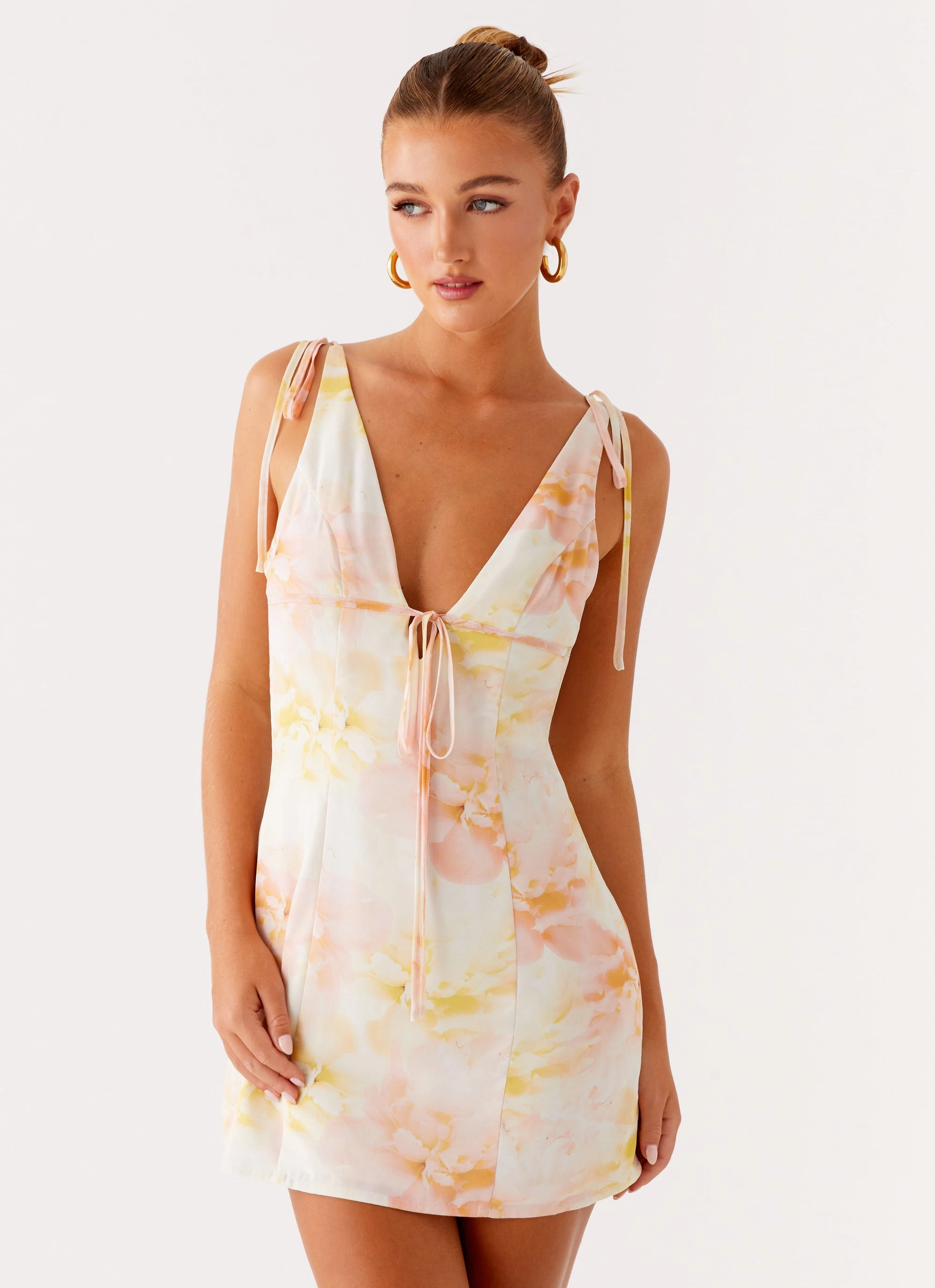 cut out Alden Mini Dress - Floral Print