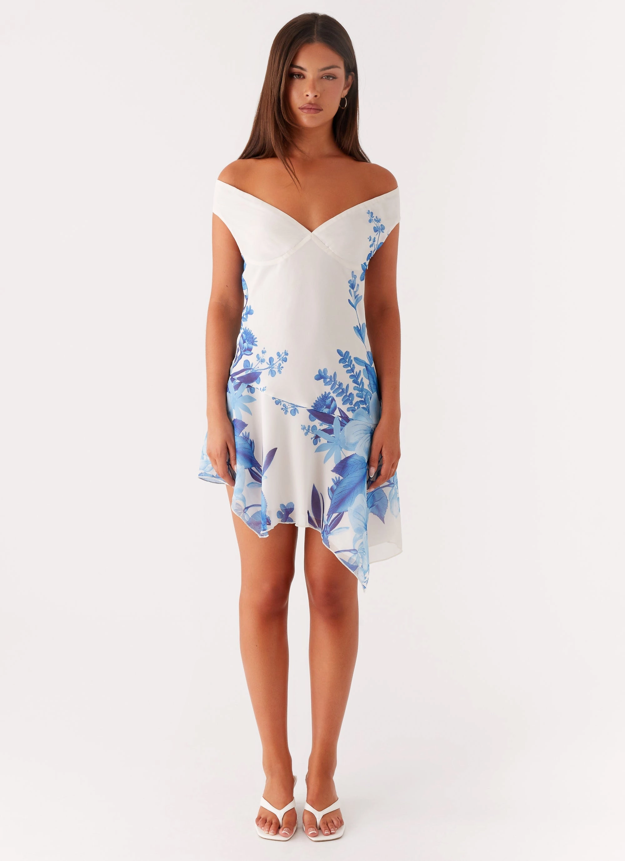 Low Maintenance Alma Mini Dress - Blue Floral Print