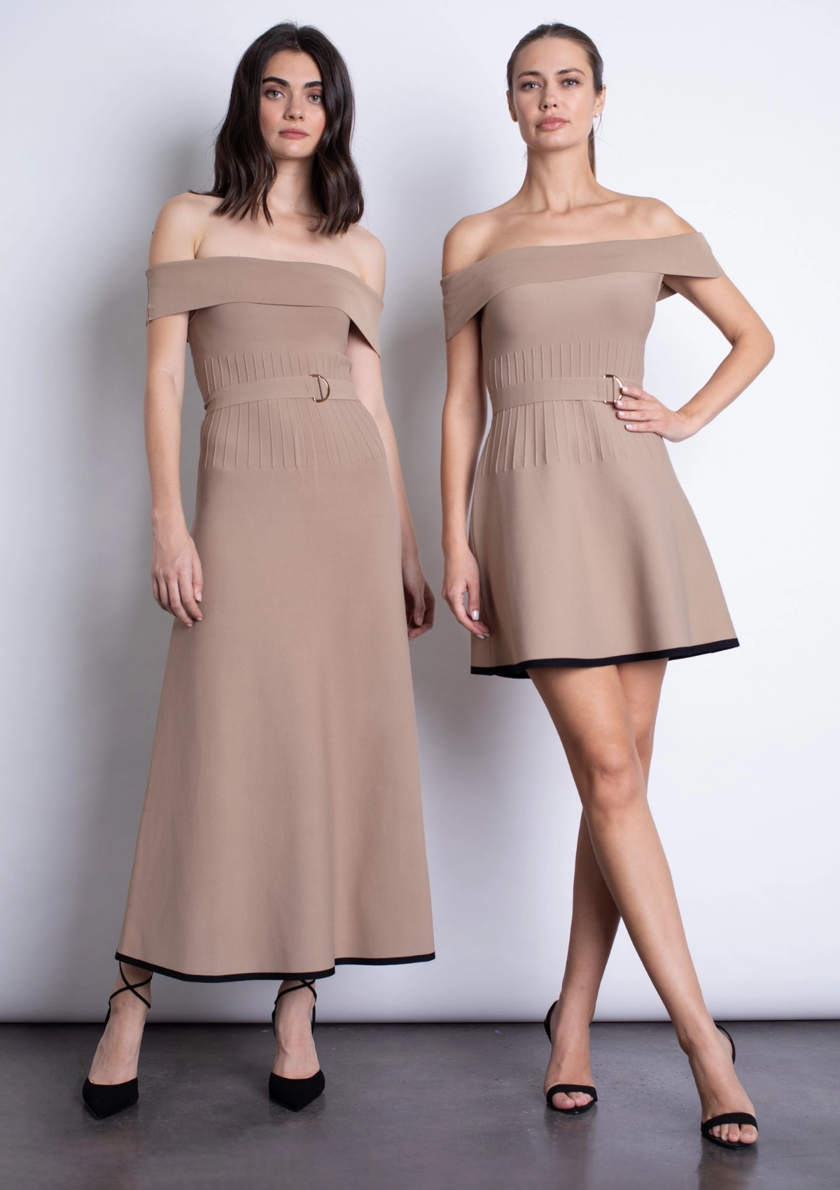 Smooth Feel Perfect For Work Amaya Knit Mini Dress - Shiitake