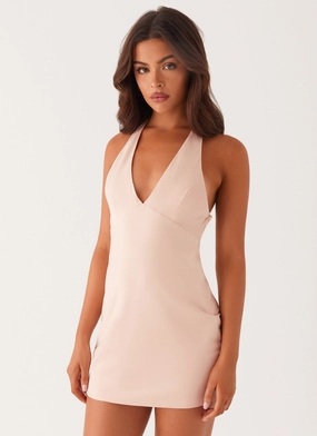 Angie Mini Dress - Baby Pink photo look