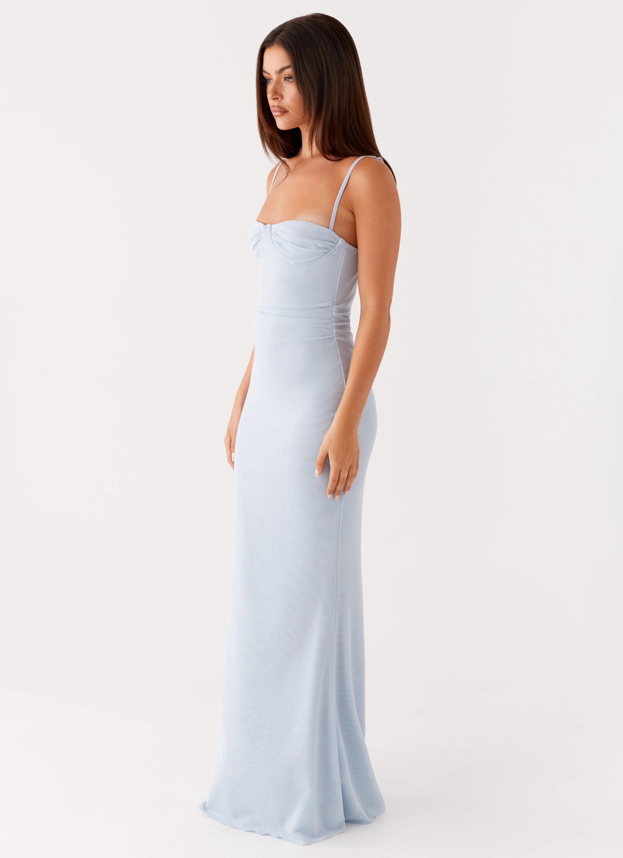 Casual Layers Light Wrap Anna Sophia Maxi Dress - Blue