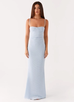 Anna Sophia Maxi Dress - Blue Versatile-Style