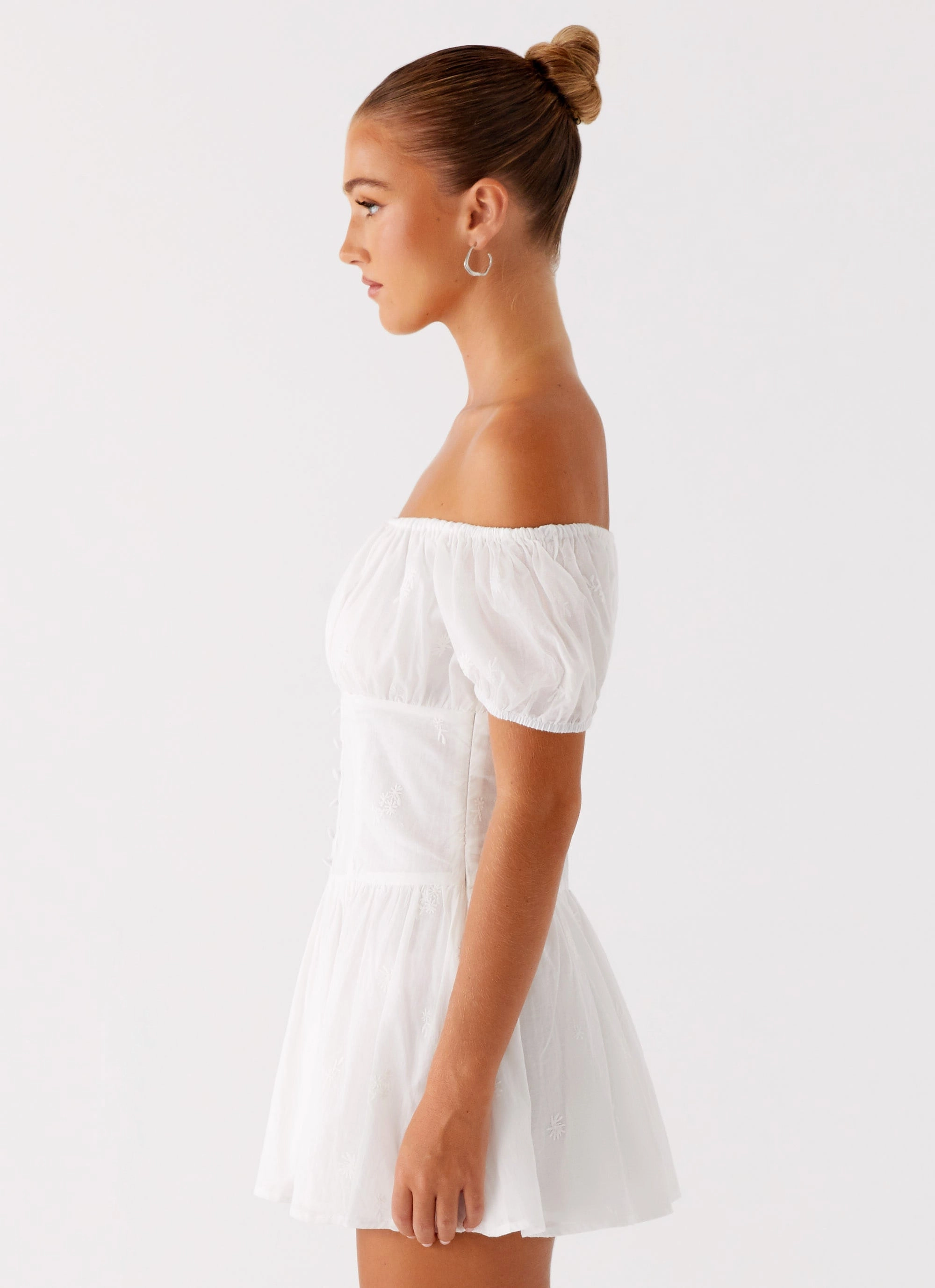 Layering Piece Anthem Mini Dress - Ivory