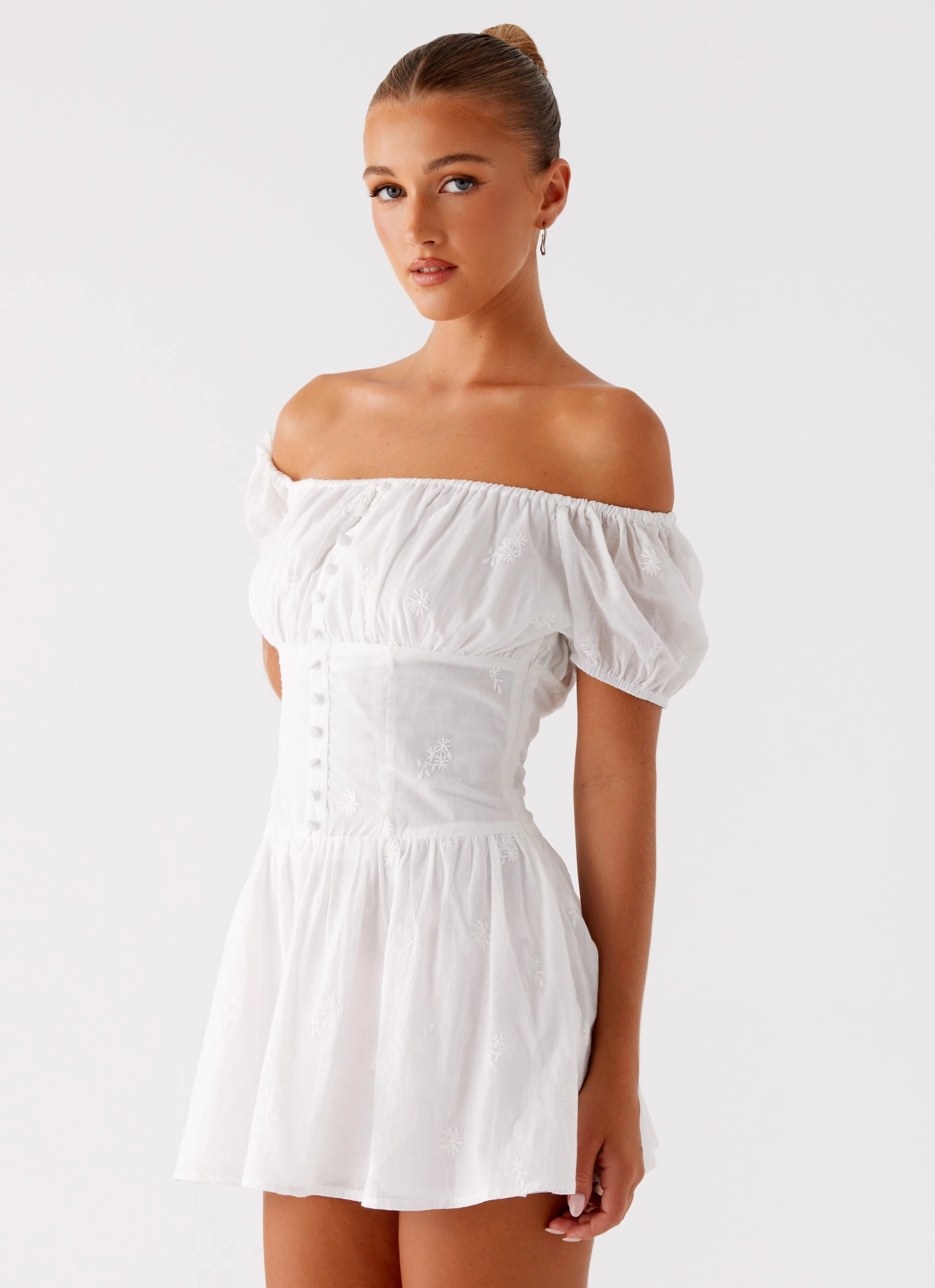 Bell-Sleeve Anthem Mini Dress - Ivory