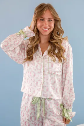 Count Your Blessings Pajama Top Reinforced Hem Stitching