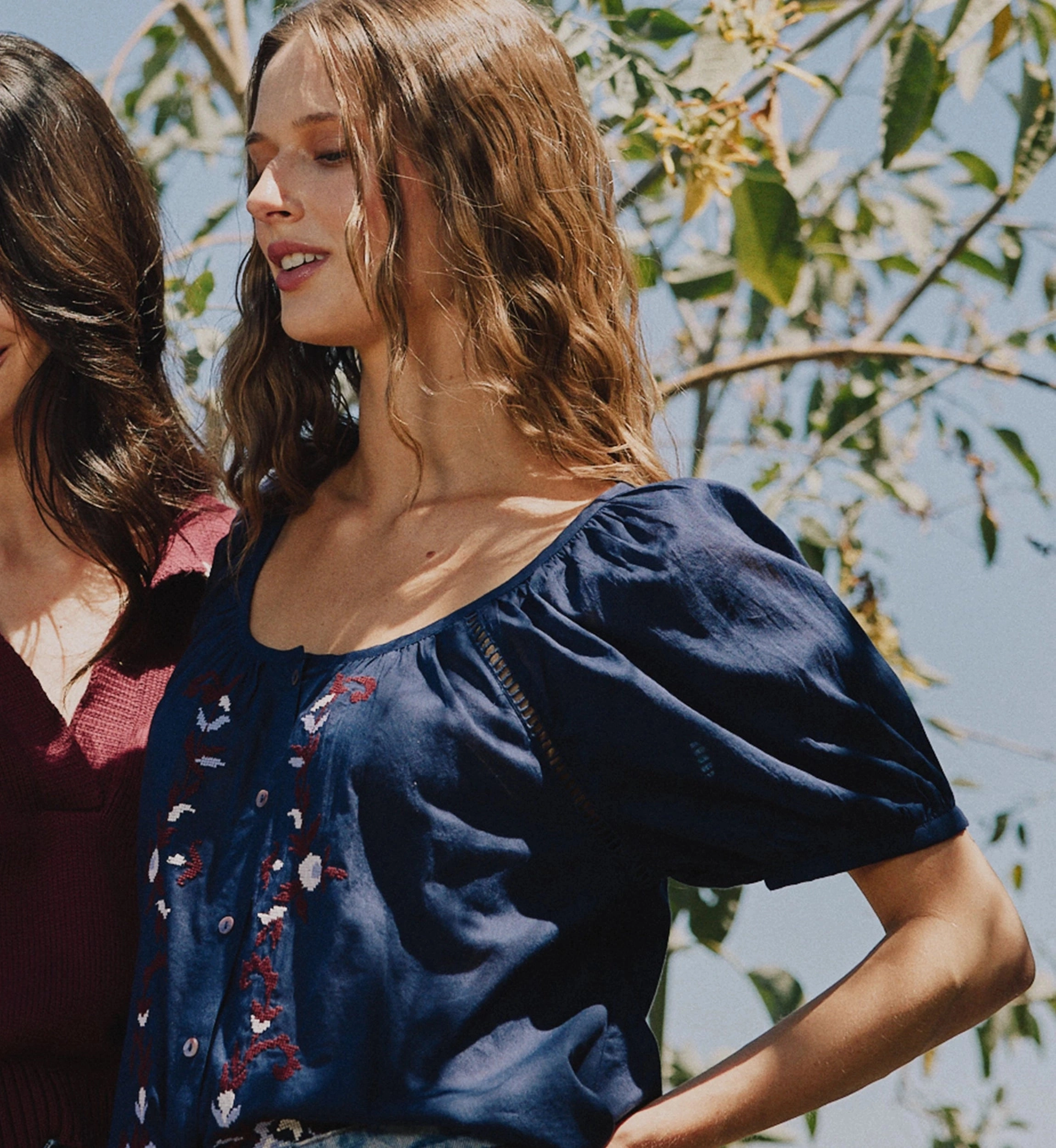 LightweightConstruction Adeline Blouse | Navy