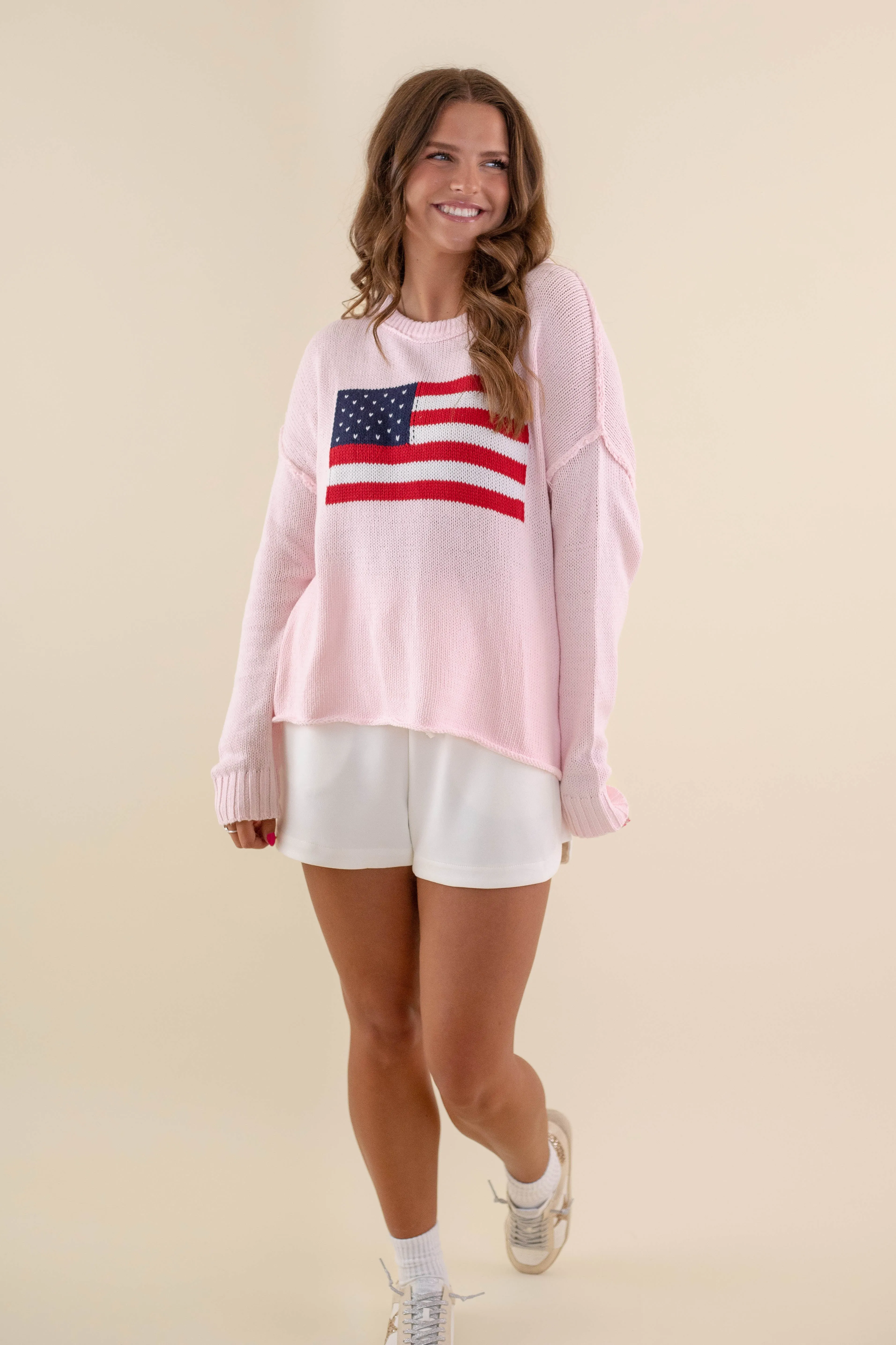 LowProfile Zipper RESTOCK: All American Sweater-Blush