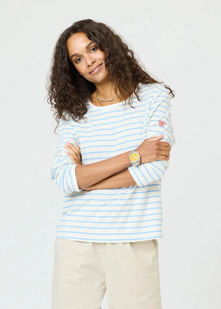 Cozy Blouse Kerri Rosenthal Long Sleeve Strip Tee