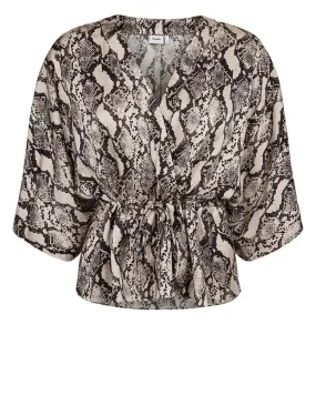 UVProtectionCoating Wrinkle Free Texture NUVICTORIA BLOUSE - Gray Morn