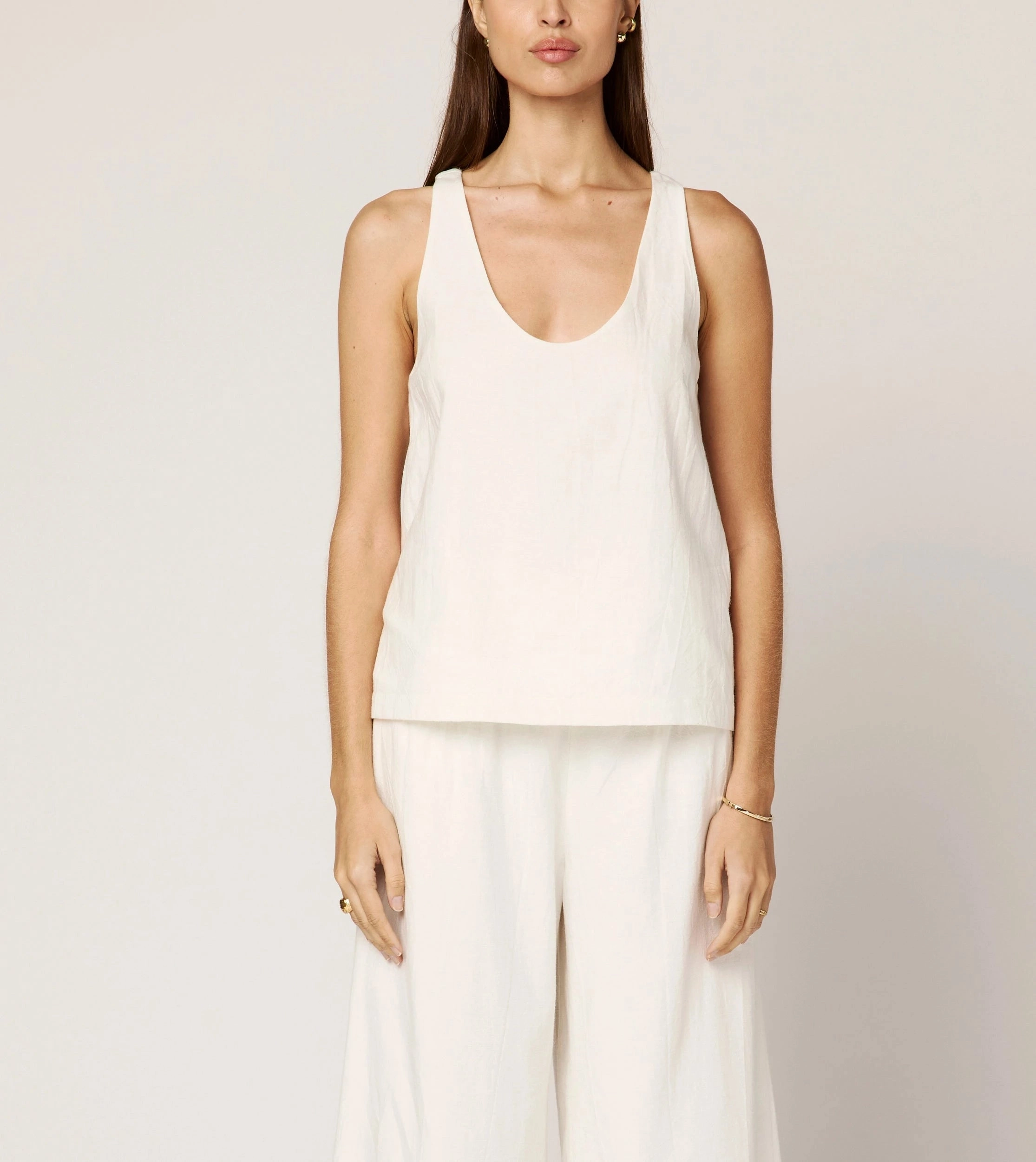 Ambesia Tank | Ivory Reversible design Reinforced Seams