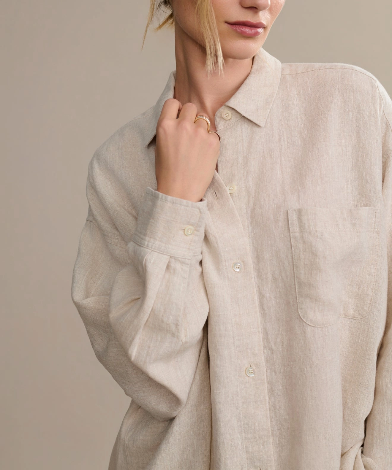 EcoFriendly Dye Process Linen Colby Shirt