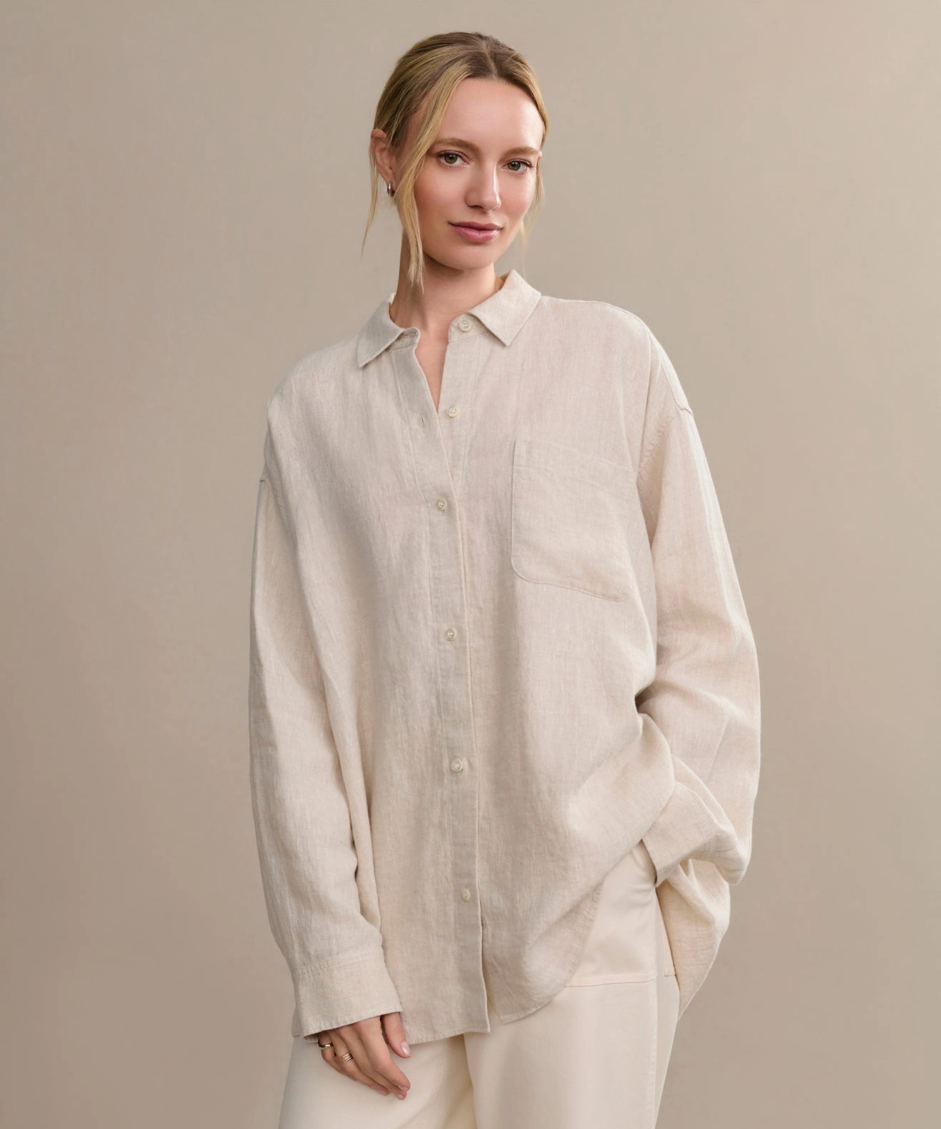 Airflow Weave Pattern Linen Colby Shirt