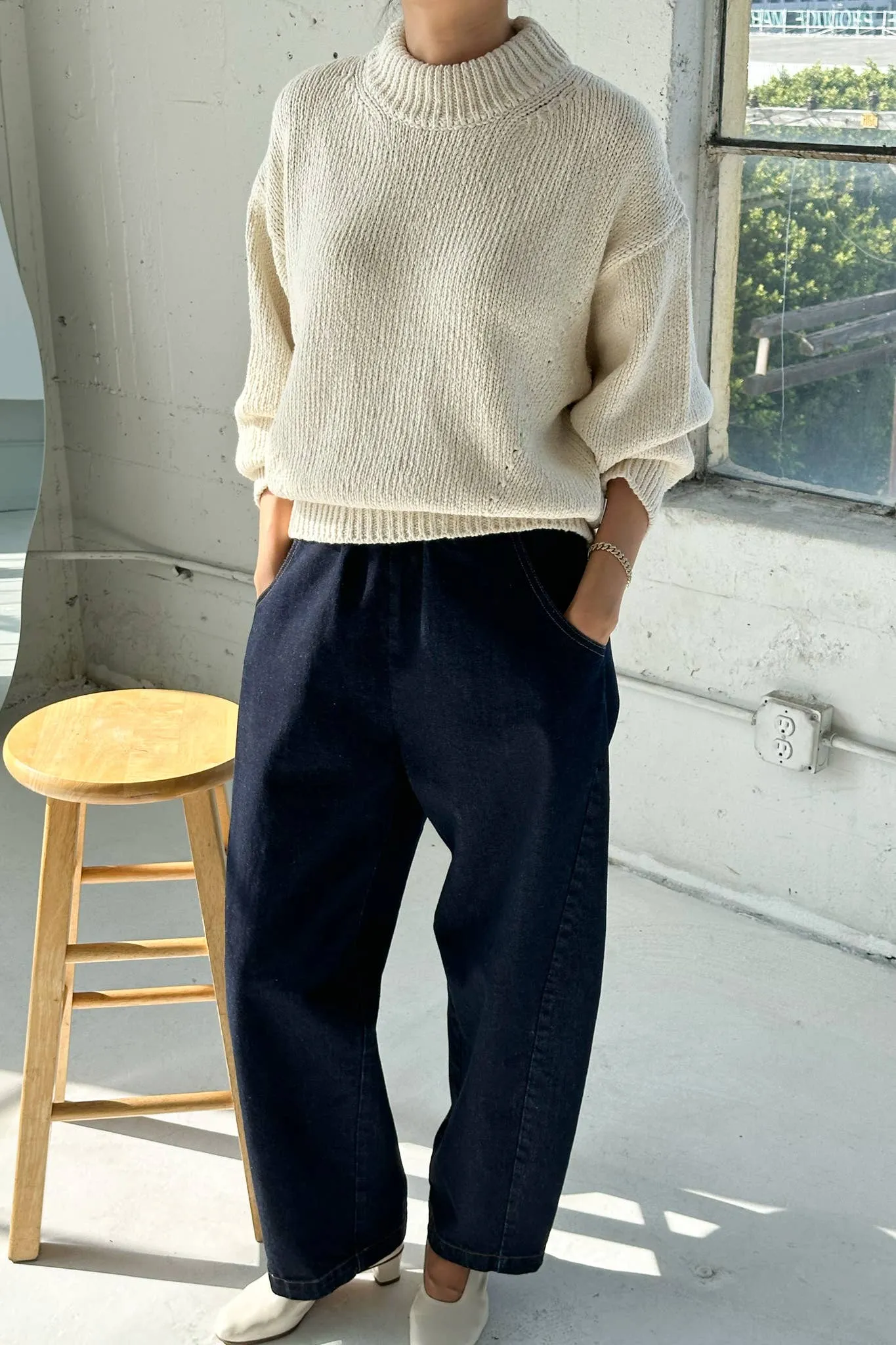 Le Bon Shoppe Zoe Cotton Sweater -Naturel City Casual Style