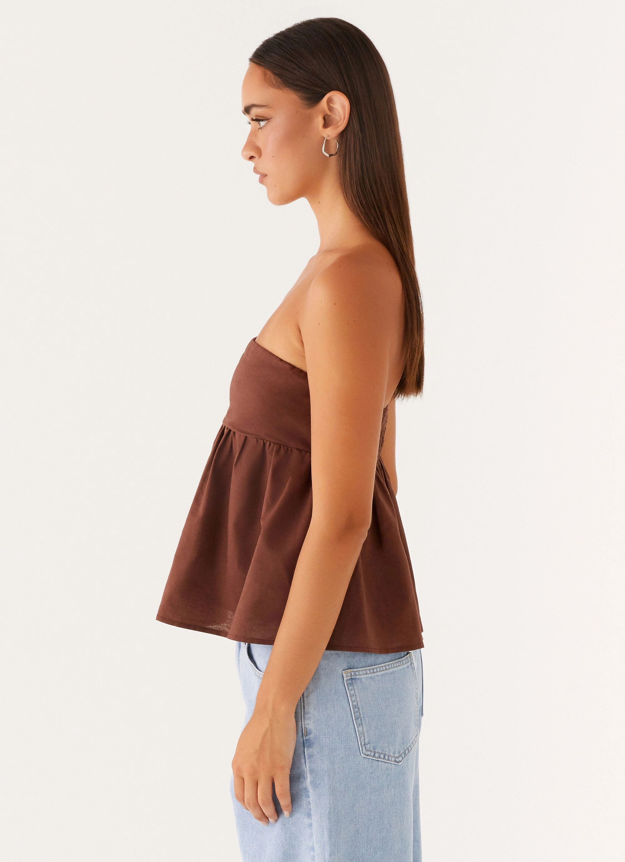 Layered Look Cassie Tube Top - Chocolate