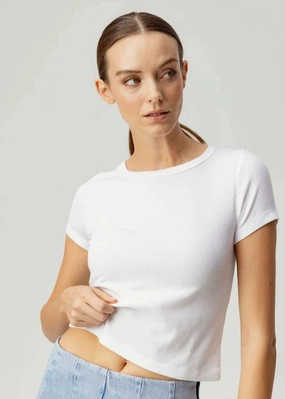 Sundays Brother Tee White Comfy Layer Flexible Waistband Adaptation