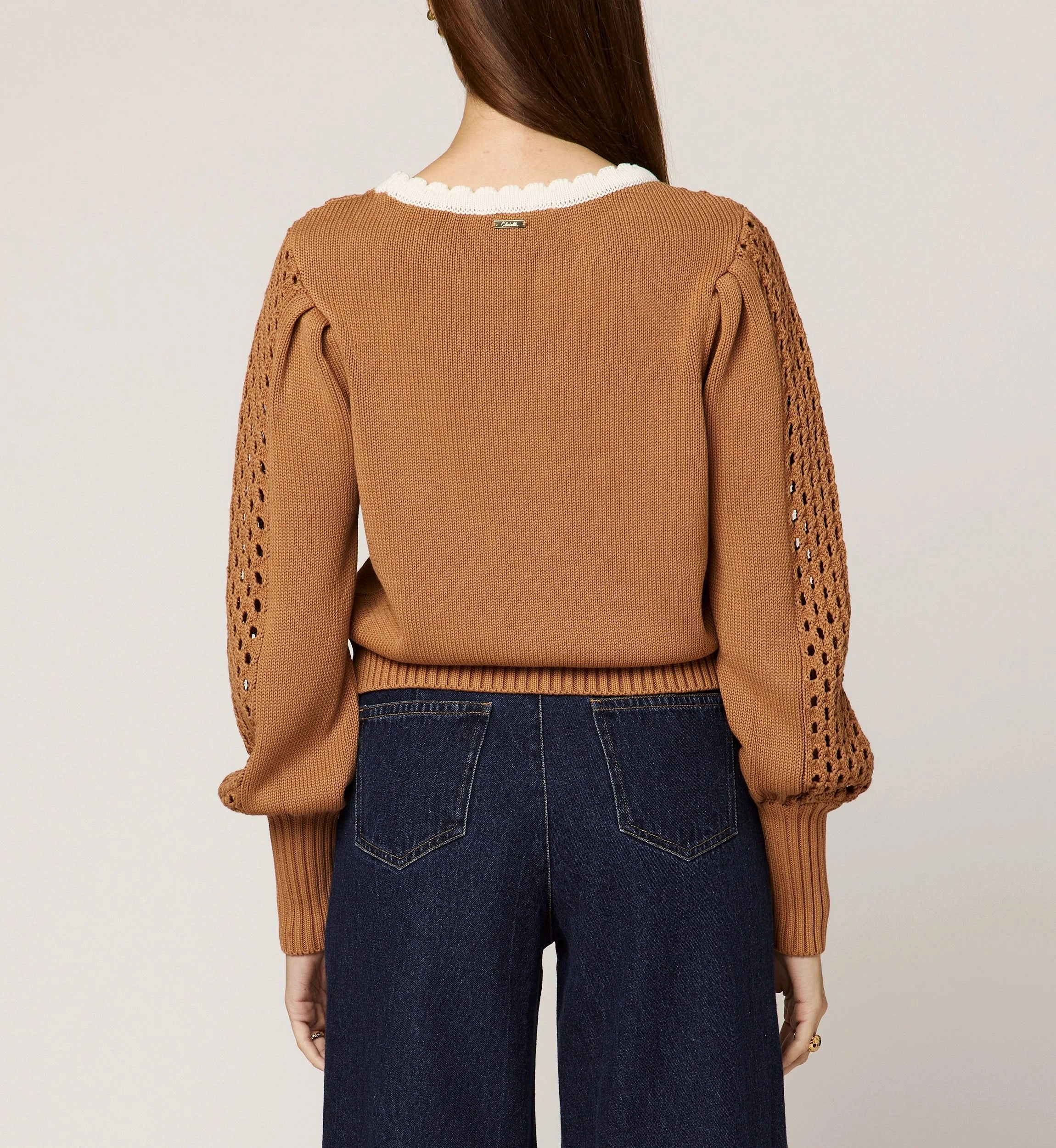 Anwen Sweater | Brown/Ivory PreShrunk Fabric