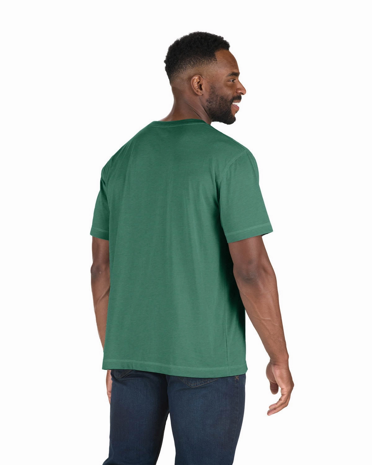 Unique Design Berne Mens Pine Cotton Blend Light Performance Tee S/S