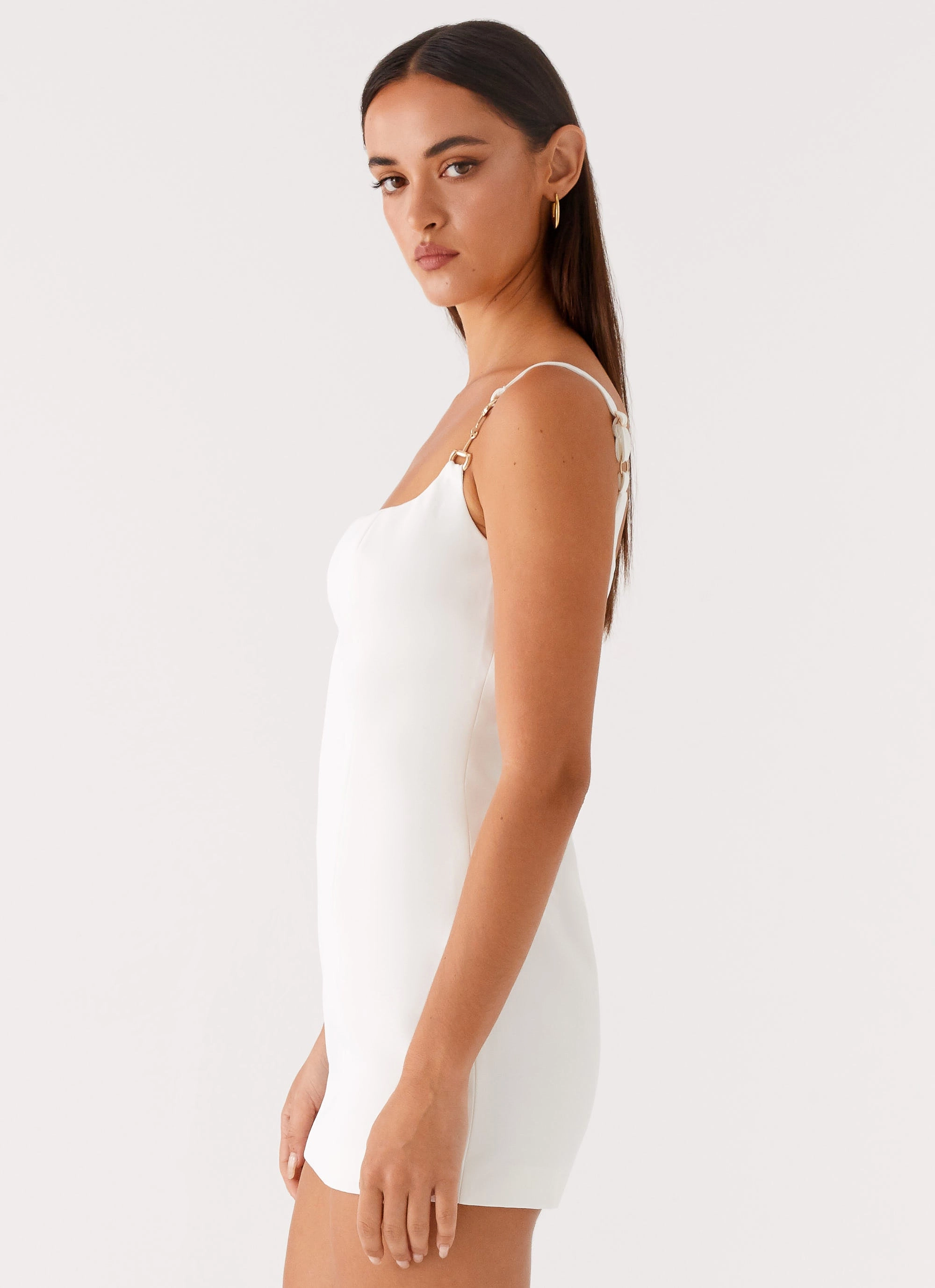 Classic structured dress Aretha Mini Dress - White
