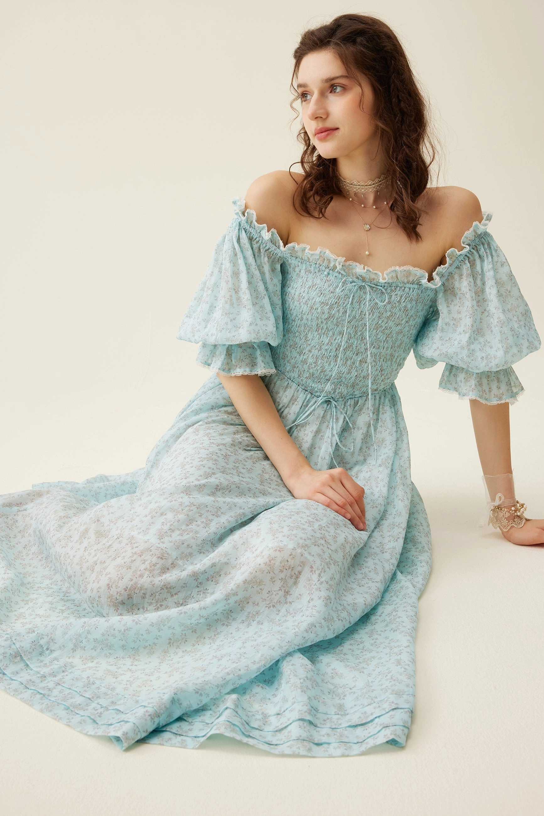 Ariana 17 | smocking fairy floral dress Refined fit Casual Performance