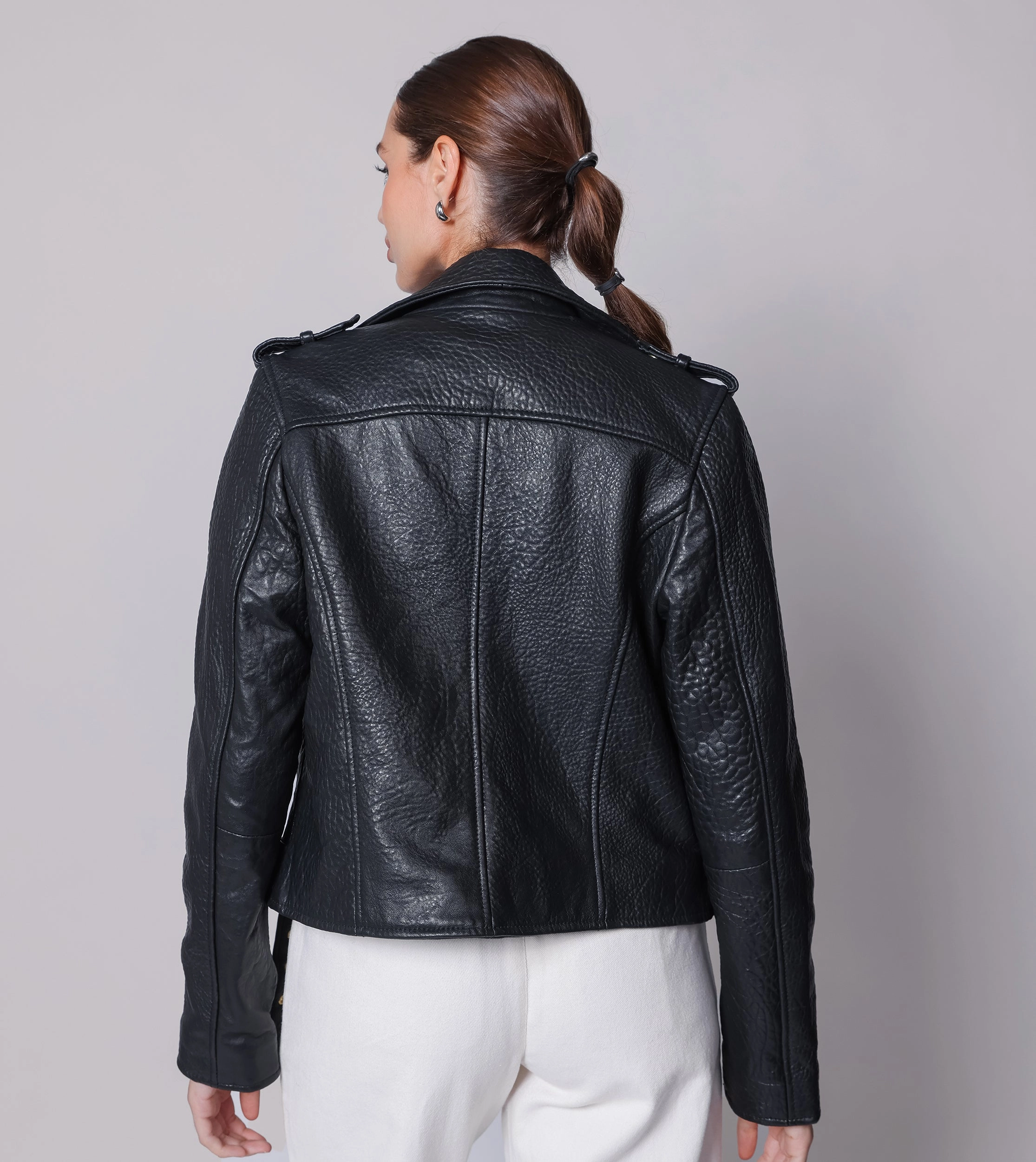 Fashion and Comfort Asher Leather Jacket | Black
