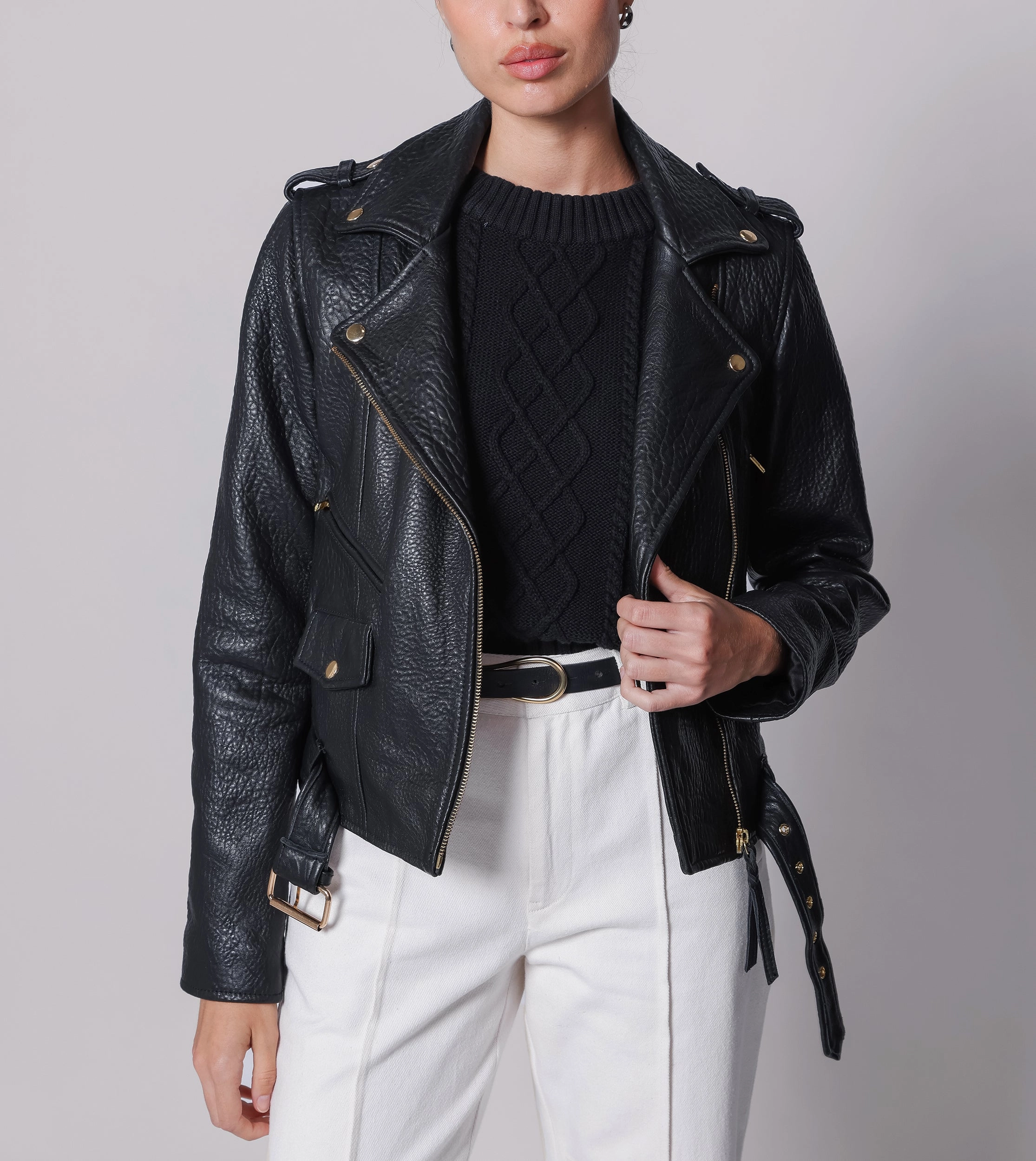 Asher Leather Jacket | Black Cozy Essentials