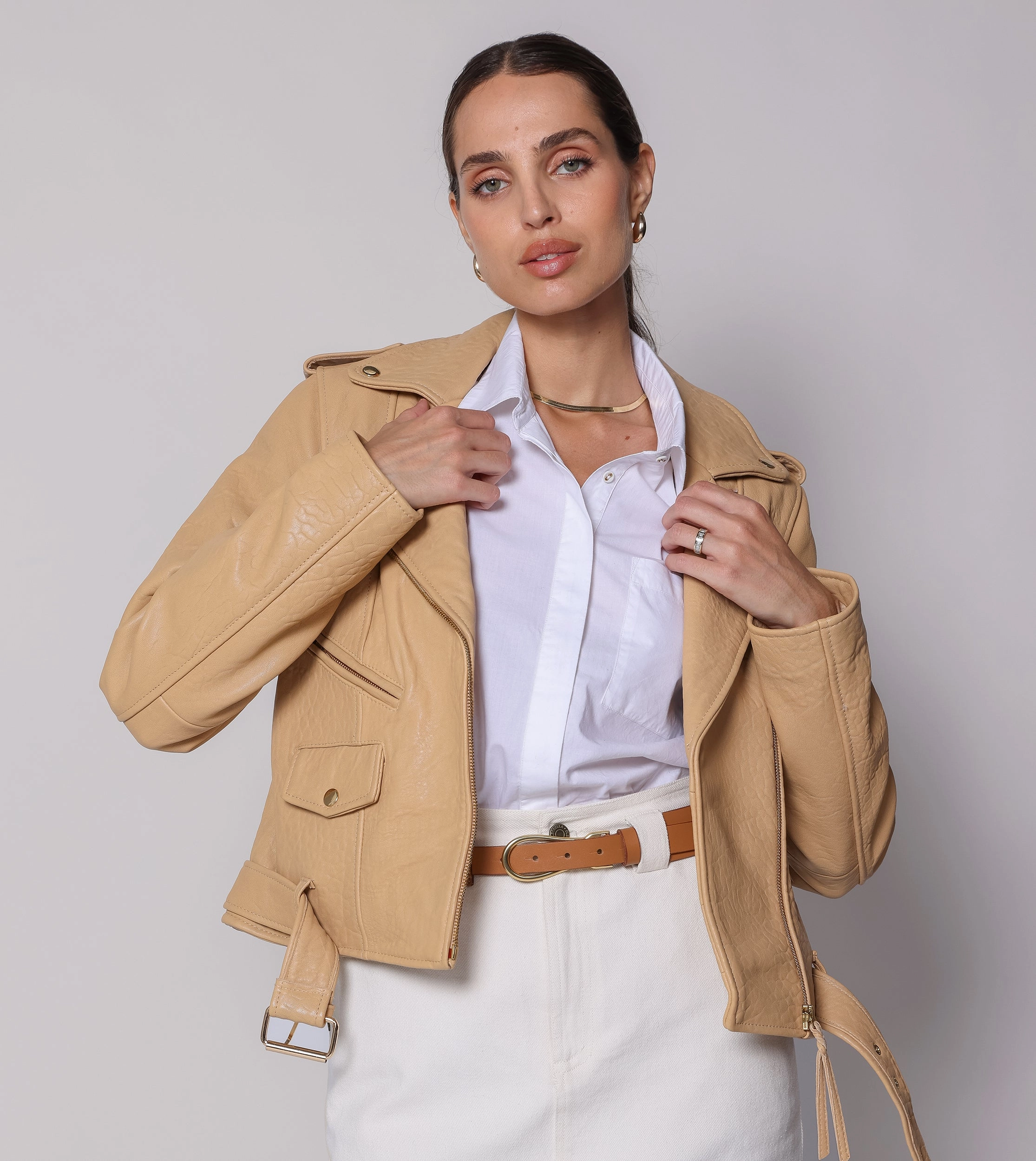 Comfy Apparel Asher Leather Jacket | Tan