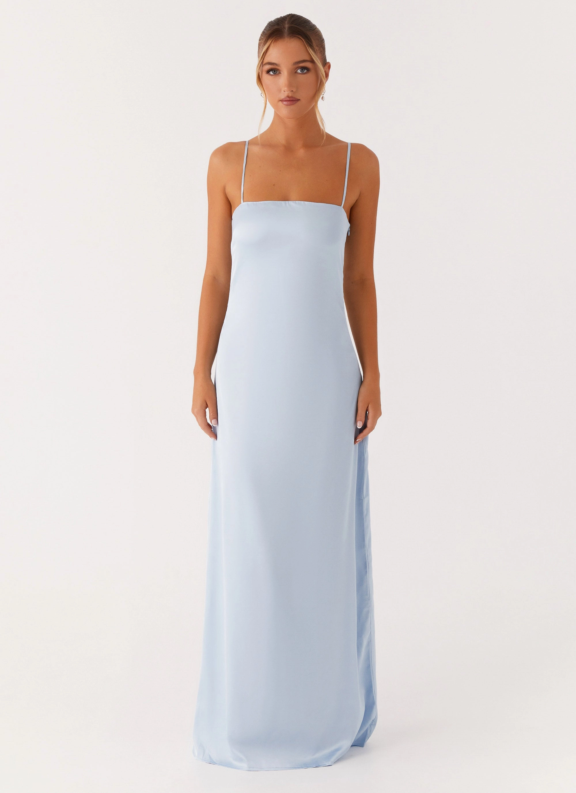 Tactile Feel Aster Bloom Maxi Dress - Blue