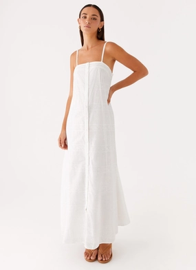 Luxury-Fabric Slimming Shape Cole Maxi Dress - White
